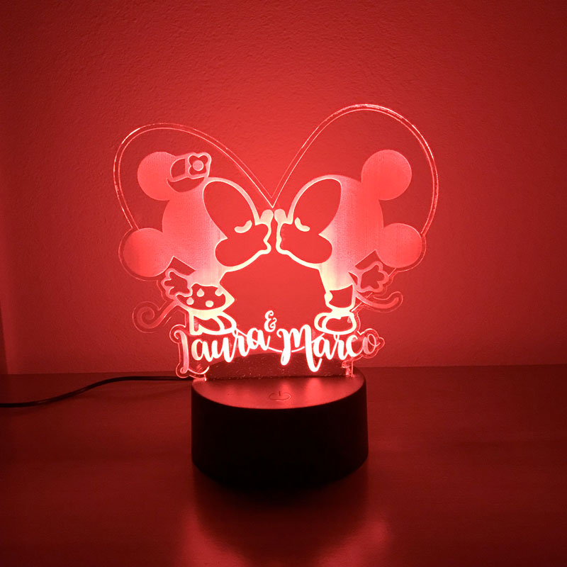 Lampada a led 3D personalizzata