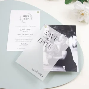 Partecipazione con foto partecipazione matrimonio foto traslucida