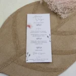 Menu matrimonio modello pastello