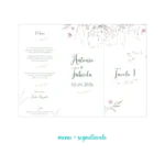 menu segnatavolo fiori di campo