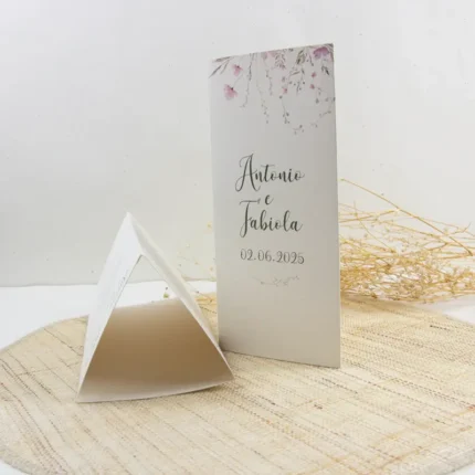 menu segnatavolo modello fiori di campo