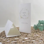 menu segnatavolo modello fiori gialli