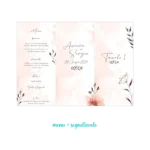 menu segnatavolo pastello