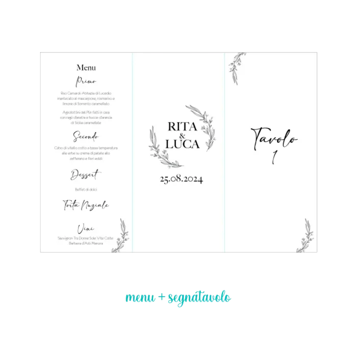 menu segnatavolo pearl