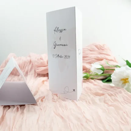 menu segnatavolo triangolo modello aereo