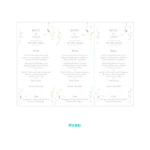 menu triangolo fiori gialli