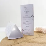 Menu triangolo modello pastello