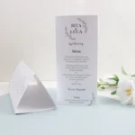 Menu triangolo modello pearl