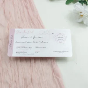 partecipazione biglietto aereo con passaporto tema viaggio