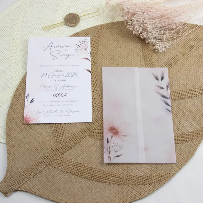 partecipazione pastello con ceratacca partecipazione pastello con ceratacca