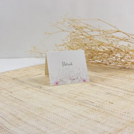 Segnaposto matrimonio modello fiori di campo