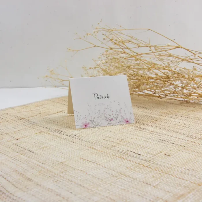 Segnaposto matrimonio modello fiori di campo