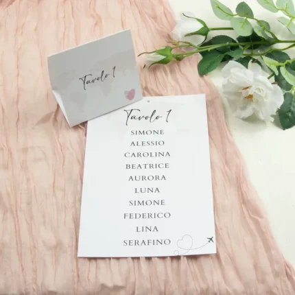 tableau e segnatavolo modello aereo