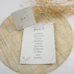 tableau e segnatavolo modello fiori di campo