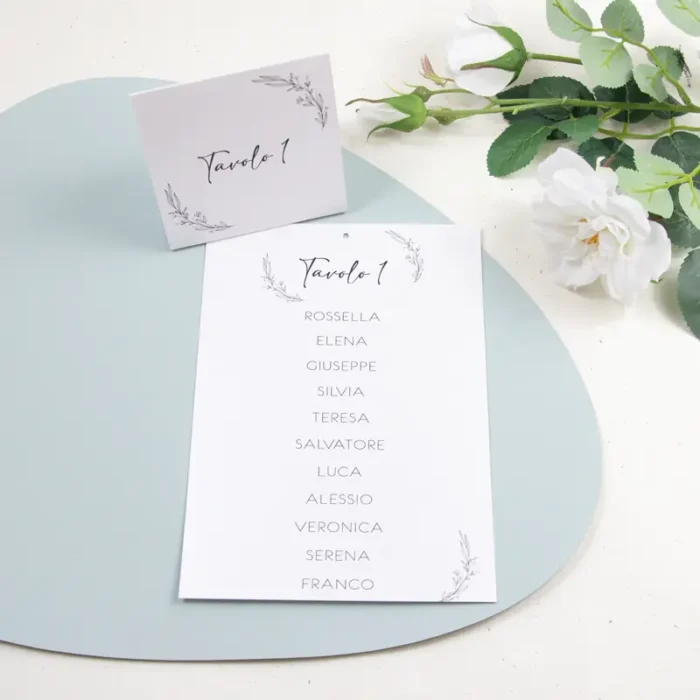 tableau e segnatavolo modello pearl