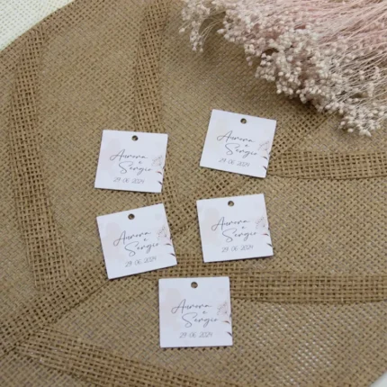 Tag quadrato modello pastello