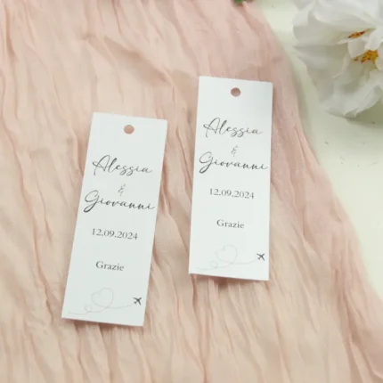 Tag rettangolare modello aereo