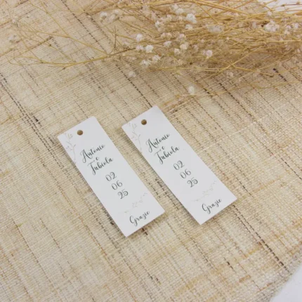 Tag rettangolare modello fiori di campo