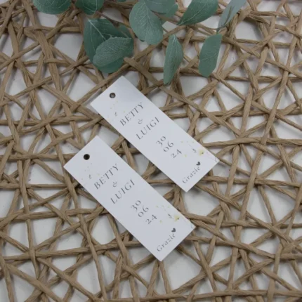 Tag rettangolare modello fiori gialli