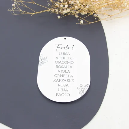 Biglietto tableau ovale modello essential