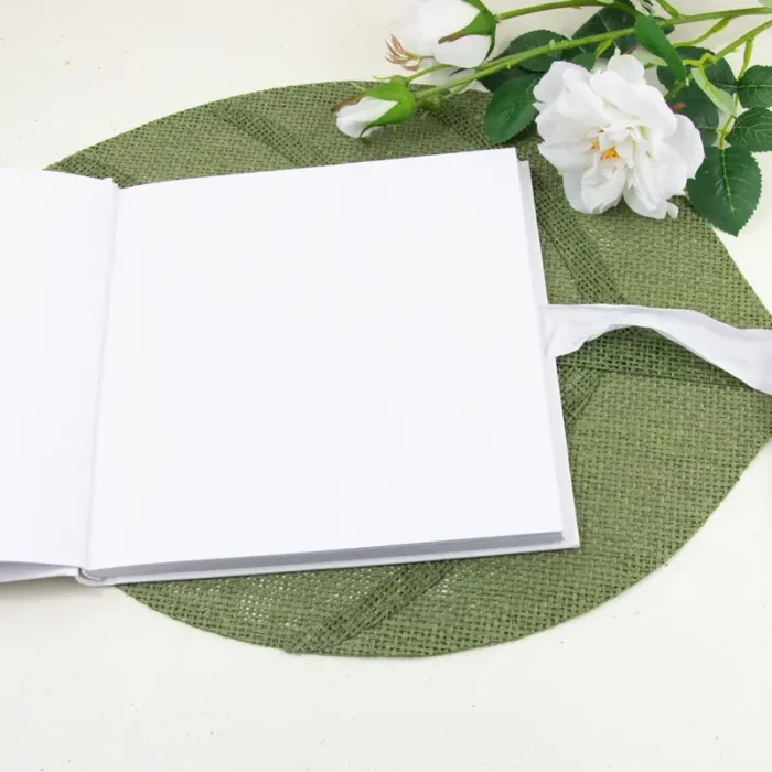 guest book quadrato pagine bianche