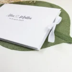 guest book rettangolare con fiocco