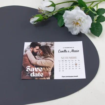 Save the Date marrone