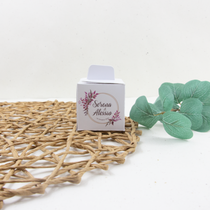 Scatoletta portaconfetti AMBRA foglie