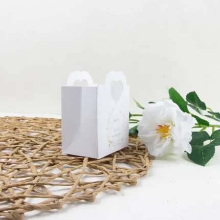 Scatoletta portaconfetti matrimonio LOVE fiori gialli