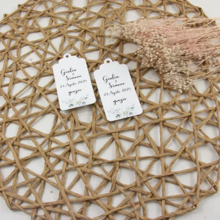 Tag sagomato modello eucalipto