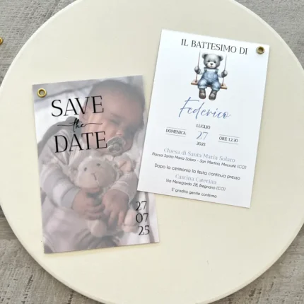 Invito Battesimo Bimbo con foto
