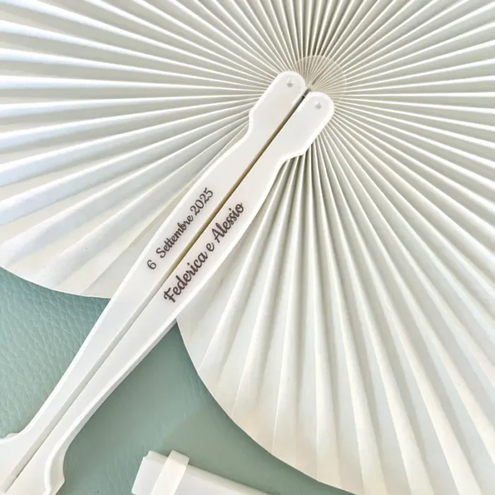 Ventaglio matrimonio personalizzato nomi data