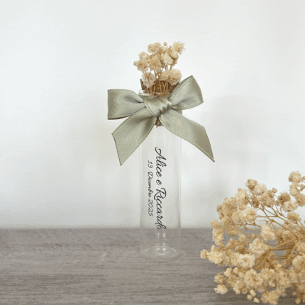 Provetta con fiore portaconfetti
