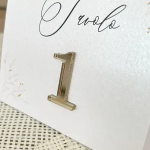 segnatavolo numero plexiglass