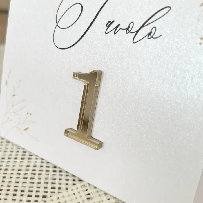 segnatavolo numero plexiglass