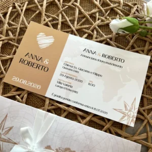 Partecipazione matrimonio tema viaggio