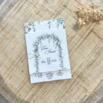 Partecipazione in carta piantabile arco floreale