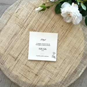 Partecipazione Minimal Flower dettagli partecipazione Minimal Flower