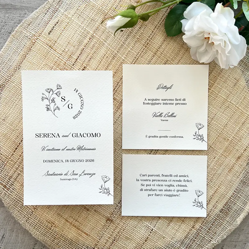 Partecipazione Minimal Flower