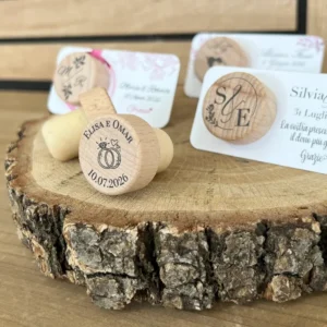 Segnaposto matrimonio tappo in sughero personalizzato