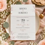 partecipazione matrimonio floreale