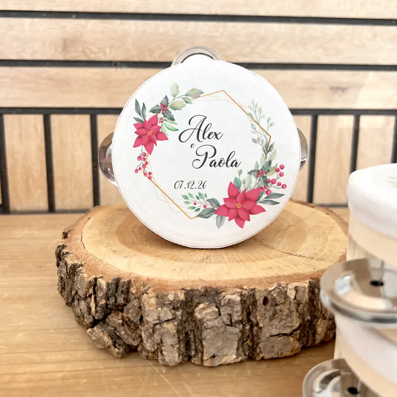 Tamburelli Matrimonio personalizzati stelle di Natale Tamburelli Matrimonio personalizzati stelle di Natale