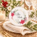 Tamburelli segnaposto matrimonio invernale